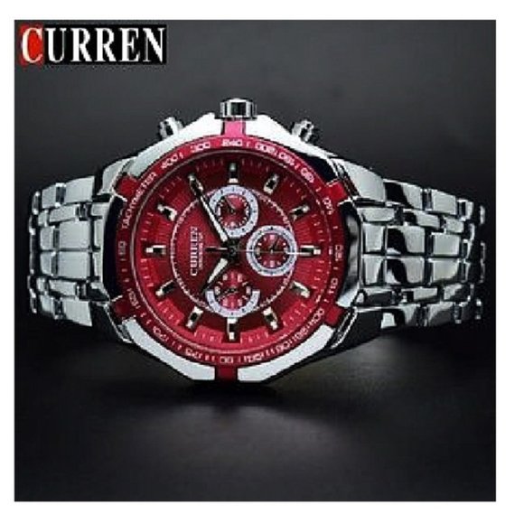 CURREN Men's Watch Red Dial - Picture 2 of 3